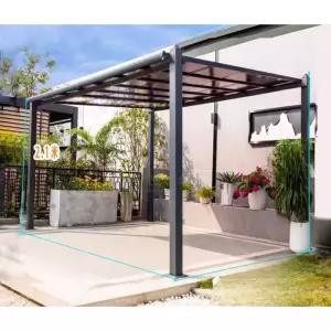 렉산 야외 파고라 전원주택 조립 스카이어닝 처마 테라스