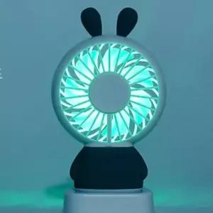 (색상 그레이)래빗선풍기휴대용 미니 핸디 LED 손선풍기 목걸이미니 휴대용 여름필수 소형 강풍