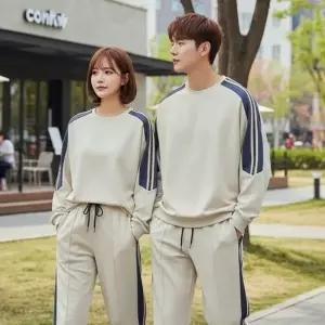 남자 여자 커플 봄 트레이닝복세트 런닝복 체육복 운동복 맨투맨 트랙 팬츠 셋업 세트