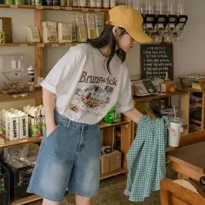 빈티지프린트 박스티