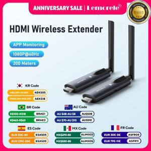 Lemorele 무선 HDMI 송신기 및 리시버 미팅 블루투스 노트북 TV 프로젝터 모니터용 오디오 5G 200M