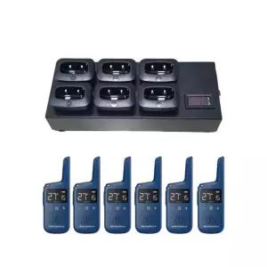 모토로라 초소형 디지털 생활무전기 T39D 블루 6대+6구 멀티충전기