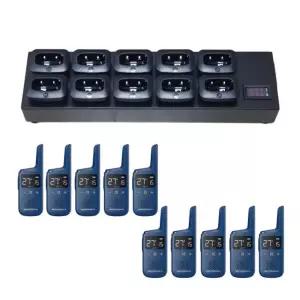 모토로라 디지털 생활무전기 T39D 블루 10대+10구 멀티충전기