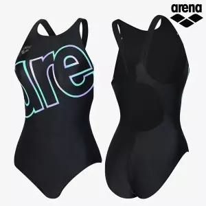 아레나 여성수영복 오로라엣지 원피스 레이서백 A6BL1LO07BLK