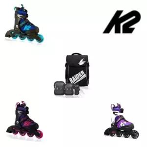 K2 시러스/케이던스 아동인라인 5단계 사이즈조절 가방+보호대[세미]