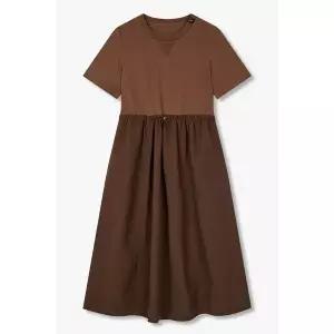 [VOV](본점)톤온톤 저지 탑 우븐 믹스 원피스 7125237504