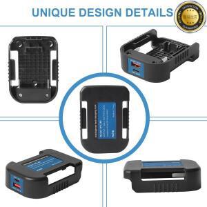 보쉬 18V 14.4V 배터리용 고속 휴대폰 충전기 랙을 보조베터리 출력 포트 PD 22.5W QC3.0 USB Type-C로 변