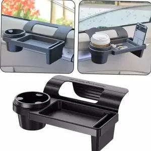 자동차 컵 홀더 멀티 거치대 트레이 차량용 컵 홀더 음료 핸드폰 수납함 사이드 정리함 보관함 테이블 걸이