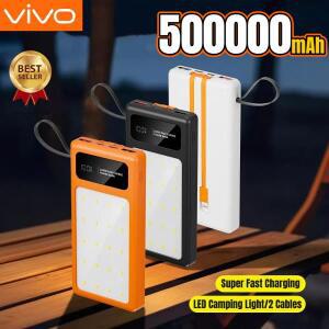 VIVO 500000mAh 파워뱅크 고용량 초고속 충전 야외용 외장 배터리 캠핑 라이트 포함 아이폰 삼성용