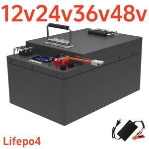 12V 24V 48V 100Ah LiFePO4 배터리 팩 리튬인산철 내장 BMS 포함 RV 태양집열판집열판 가정용 저장장치 무