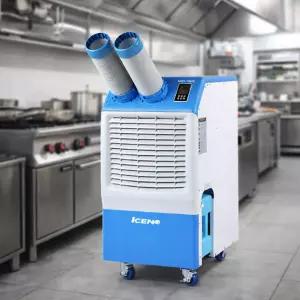 웰템 국내생산 산업용에어컨 수냉식 이동식 코끼리 실외기없는 업소용에어컨 2구