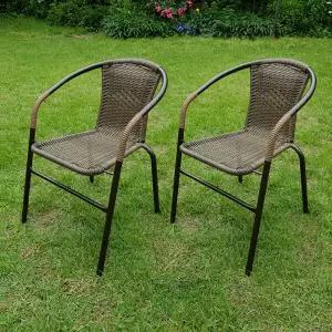 유로 39번 라탄 의자 2개 야외 정원 카페 테라스 정원 커피숍 인테리어 간이 사이드 체어