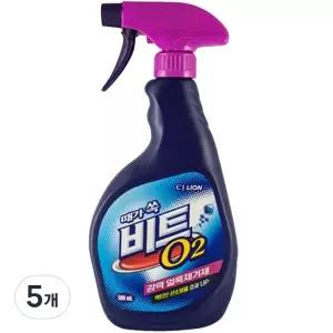 비트 O2 강력 얼룩제거제 500ml 5개