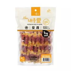 뉴내품애)오리고구마(말랑고안심) 1kg강아지간식 영양 오리고 고간식 반려동물 훈련 견간식