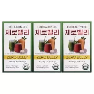 제로벨리 ZERO BELLY 압축스무디 400mg x 60정 3개 / 써클