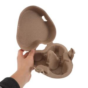 30개 하트 모양 계란 상자 - 발렌타인데이 선물 포장용 펄프 종이 계란 보관 상자, 농가풍 계란 보관 바구