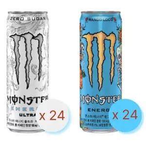 몬스터 에너지 울트라 355ml 캔 24개+몬스터 에너지 망고로코 355 캔 24개