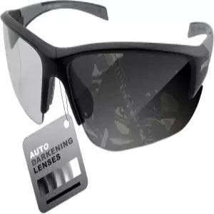 글로벌 비전 헤라클레스 7 세이프티 선글라스 광변색 자동 다크닝 클리어 투 스모크 렌즈 ANSI Z87.1