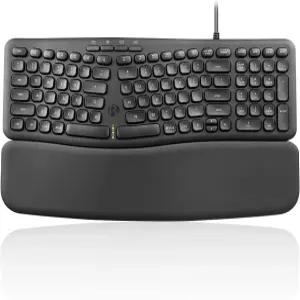 페릭스 페리보드536B 미국 유선 인체공학적 컴팩트 USB 키보드 634 x 57 6 인치 치수 내장 숫자 패드 분리