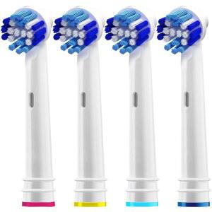 OralB 브라운과 호환되는 교체용 칫솔 헤드 - 4개의 전문가용 전동 팩 Oral-B 7000, 클린, Oral B Pro 1000, 9600, 500, 3000, 8000, 바이탈리티 플러스용 정밀 리필!