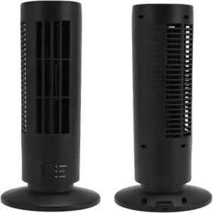 윤세이티 소형 타워 선풍기 2단 속도의 조용한 냉각 블레이드리스 진동 가정용 사무실 침실용 휴대용 경량