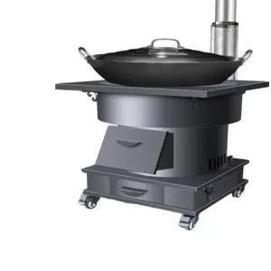 가마솥화덕 아궁이 무쇠가마솥 난로 숯불 바퀴 야외