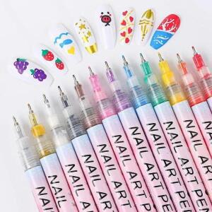네일 아트 드로잉 펜 낙서 페인팅 방수 드로우 라이너 DIY 3D 추상 라인 뷰티 도구 매니큐어