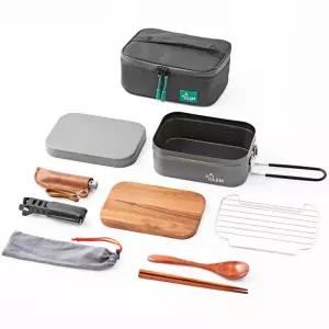 백패킹 논스틱 CLEM 냄비 캠핑 세트 식기 그릇 코펠 후라이팬 군용 사각 반합