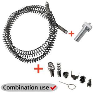 파이프 라인 준설 도구 3/2/1M 스프링 전기 드릴 커넥터 16mm 드레인 클리너 홈 DIY 막힘 문제 하수구 뚫