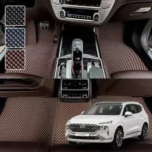 [에이치플러스몰]더뉴 싼타페 전용 3D 엠보싱 차세대 고무매트 1열2열 세트