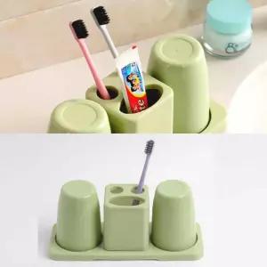 칫솔꽂이 양치컵 그린 양치세트 치솔꽂이 치솔걸이