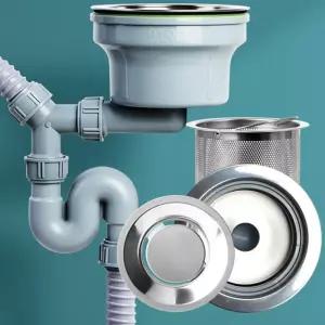 스텐배수구 싱크대배수관 하수구배수구망부속품 유트랩교체 하수구냄새 배수통세트 부품 마개트랩덮개부속