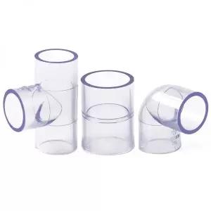 아크릴파이프 투명 아크릴관 UPVC 파이프 커넥터 엘보 티 조인트 수족관 수도관 어댑터 20 25 32 40 50mm 1