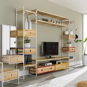 [롯데백화점]미아트 다이젠 디포 철재 장식장+선반 세트