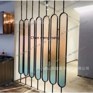 s6601 창홍 유리 파티션 거실 침실 욕실 가정용 회전식 북유럽 심플 라이트 럭셔리 현관 장식 스크린