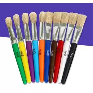 어린이 물감놀이 미술수업 둥근붓납작북 10종 세트 유아붓 브러쉬