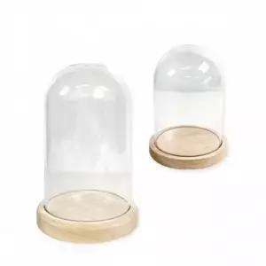 아크릴케이스 아크릴 돔 작품 케이스 (중) mdf 받침 돔케이스