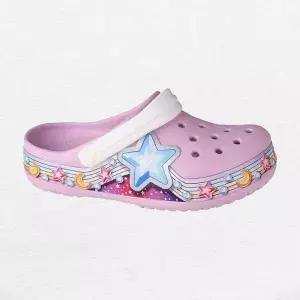 [크록스]샌들 /g3- 207075-6GD / Kids Crocs Fun Lab Star Band Clog Ballerina Pink