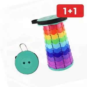 아코디언 휴대용 접이식 아코디언 원형 의자 캠핑 낚시 (1+1)