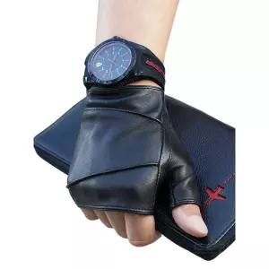 남성 패션가죽 장갑 반장갑 손가락 겨울 스포츠