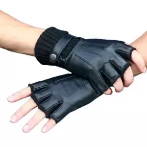 남성용반장갑 반 보온 겨울용 양가죽 운전 손가락