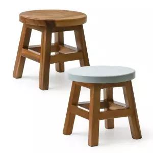 예쁜 우드 감성 나무 원목 의자 스툴 2color/원형스툴의자/원형간이스툴/스톨의자/원형쿠션스툴/원형보조의