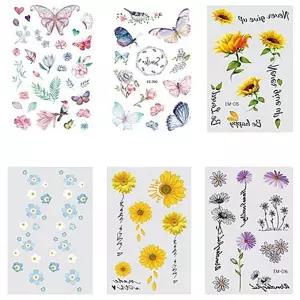 나비타투 문신스티커 꽃 타투스티커 나비 문신 헤나 2+1 미니 서치생활