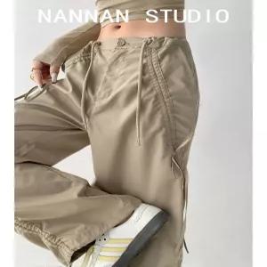 리본 스트링 와이드 팬츠 방송댄스복 걸스힙합 핀턱