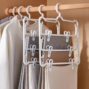 3단 접이식 집게 행거 바지걸이 치마 옷걸이 공간활용 옷장정리