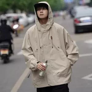 남녀공용 오버핏 후드 아우터 4색상 경량 방풍 집업 캠핑 등산 커플 점퍼 생활방수