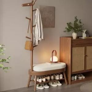 신발장의자 현관 나무 옷걸이 벤치의자 스탠드 원목