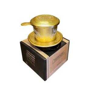 트룽 응우옌 레전드 베트남식 필터 세트, 전통적인 핀 드립 커피 메이커, 휴대용 재사용 가능한 프레스(노란색)