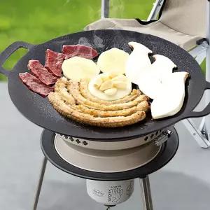 캠핑 용 고기불판 그리들 코팅 야외 그릴팬 대형손잡이 전골주물 화로대철팬가마솥