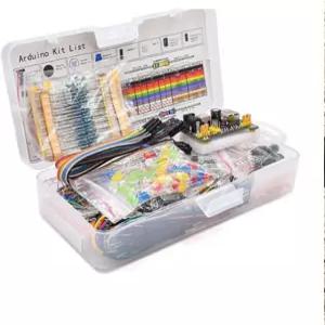 Arduino UNO R3 스타터 키트 전자 부품 보드 센서 LED 브레드보드 점퍼 와이어 전원 공급 저항기 키캡과